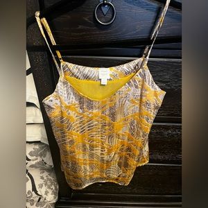 NWOT Roan & Ryan yellow/beige/gold cami small. From Evereve.